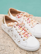 Immaculate Vegan - Minuit sur Terre Lacets Fleuris Blancs