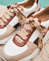 Immaculate Vegan - Minuit sur Terre Lacets Beige Plumetis dorés