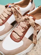 Immaculate Vegan - Minuit sur Terre Lacets Beige Plumetis dorés