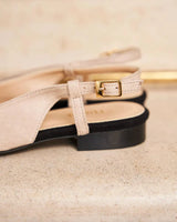 Immaculate Vegan - Minuit sur Terre Hortense Vegan Recycled Grain Slingback Pumps | Black & Beige