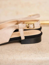 Immaculate Vegan - Minuit sur Terre Hortense Vegan Recycled Grain Slingback Pumps | Black & Beige