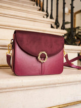 Immaculate Vegan - Minuit sur Terre Stellan Apple Leather Vegan Crossbody Bag | Burgundy