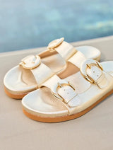 Immaculate Vegan - Minuit sur Terre Camellia Vegan Leather Sandals | Gold