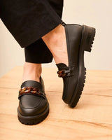 Immaculate Vegan - Minuit sur Terre Sherlock Vegan Grain Leather Loafers | Black
