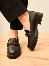 Immaculate Vegan - Minuit sur Terre Sherlock Vegan Grain Leather Loafers | Black