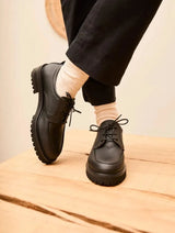 Immaculate Vegan - Minuit sur Terre Camden Recycled Grain Vegan Lace Ups | Black