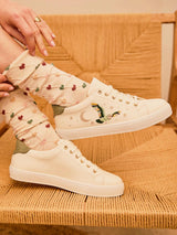 Immaculate Vegan - Minuit sur Terre Virevolte Recycled Grain Leather Vegan Sneakers | Edwige Sage UK2.5 / EU35 / US4