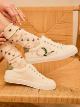 Immaculate Vegan - Minuit sur Terre Virevolte Recycled Grain Leather Vegan Sneakers | Edwige Sage UK2.5 / EU35 / US4