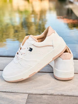 Immaculate Vegan - Minuit sur Terre Vestige Recycled Vegan Leather Sneakers | White & Pink
