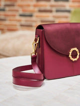 Immaculate Vegan - Minuit sur Terre Stellan Apple Leather Vegan Crossbody Bag | Burgundy