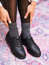 Immaculate Vegan - Minuit sur Terre Camden Recycled Grain Vegan Lace Ups | Black