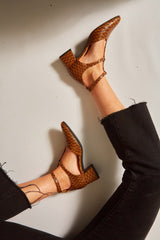 Immaculate Vegan - MOMOC Tacón midi Escamas mostaza