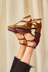 Immaculate Vegan - MOMOC Tacón midi Escamas mostaza