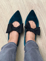 Immaculate Vegan - MOMOC Bailarinas terciopelo verde Lucrecia