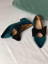 Immaculate Vegan - MOMOC Bailarinas terciopelo verde Lucrecia