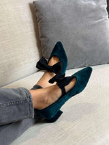 Immaculate Vegan - MOMOC Bailarinas terciopelo verde Lucrecia