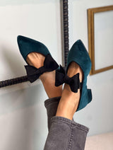 Immaculate Vegan - MOMOC Bailarinas terciopelo verde Lucrecia