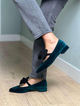 Immaculate Vegan - MOMOC Bailarinas terciopelo verde Lucrecia