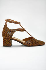 Immaculate Vegan - MOMOC Tacón midi Escamas mostaza