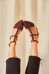 Immaculate Vegan - MOMOC Tacón midi Escamas burdeos