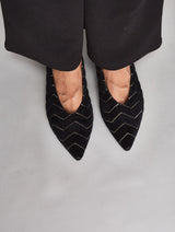 Immaculate Vegan - MOMOC Dragonfly Dancers Vegan Velvet Flats | Black