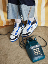 Immaculate Vegan - Mood Walk French Touch Unisex Vegan Corn Leather Sneakers | Blue Spirit