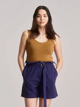 Immaculate Vegan - KOMODO Nala Women's Organic Cotton Cheesecloth Shorts | Solid Navy