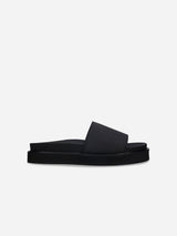 Immaculate Vegan - NAE Vegan Shoes Okina Unisex Vegan Microfibre Wide Strap Platform Sandals | Black