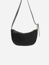 Immaculate Vegan - Souleway Oleatex Vegan Olive Leather Half Moon Bag S | Night Black Night Black