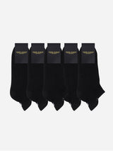 Immaculate Vegan - Peper Harow Men's Organic Cotton Sport Trainer Sock Bundle | Black