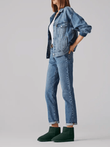 Immaculate Vegan - New Orchard Classic Unisex Vegan Faux Sheepskin Short Boots | Green