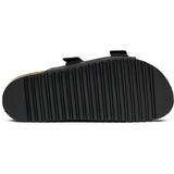 Immaculate Vegan - V.GAN Plum Women's Vegan Footbed Reptile Sandals | Black