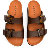 Immaculate Vegan - V.GAN Plum Footbed Tortoiseshell Sandals