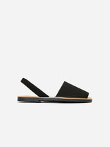 Immaculate Vegan - V.GAN Rambu Women's Vegan Suede Menorcan Sandals | Black