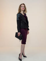 Immaculate Vegan - Eloquere Rockstar Vegan Suede Biker Jacket | Black