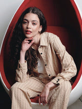 Immaculate Vegan - KOMODO RIO - Organic Cotton Shirt - Oat Stripe