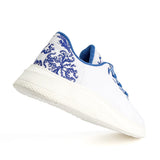 Immaculate Vegan - Lazuli My Runner Recycled Cotton Vegan Sneakers | White & Blue