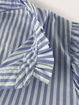 Immaculate Vegan - Baukjen Debbie Organic Cotton Stripe Blouse | Blue & White Stripe