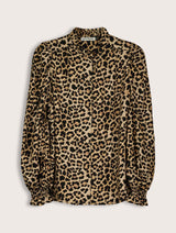 Immaculate Vegan - Baukjen Sabrina Printed Blouse | Cognac Leopard