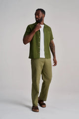 Immaculate Vegan - KOMODO Spindrift Men's Organic Linen Cotton Shirt | Khaki