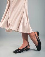 Immaculate Vegan - NAE Vegan Shoes Diana Vegan Apple Leather Slingback Pumps | Black