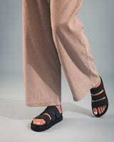 Immaculate Vegan - NAE Vegan Shoes Tonga Unisex Vegan Microfibre Platform Sandals | Black