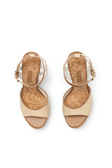 Immaculate Vegan - AGAZI Hola! Vegan Mushroom Leather & Jute Wedge Sandals | Beige