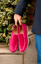 Immaculate Vegan - Solari Milano Women's Velvet Vegan Loafers | Pink