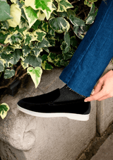 Immaculate Vegan - Solari Milano Women's Velvet Vegan Loafers | Black