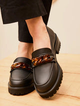 Immaculate Vegan - Minuit sur Terre Sherlock Vegan Grain Leather Loafers | Black