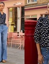 Immaculate Vegan - Baukjen Amalie Printed Tie Neck Blouse