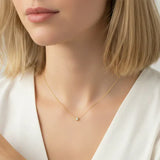 Immaculate Vegan - BLOOMTINE Illuminess™ 14K Gold Vermeil 'Light Inside Her' Single Stone Necklace | Gold