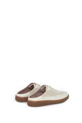 Immaculate Vegan - AGAZI MULE HAZE – beige mule sneakers from apple leather and linen