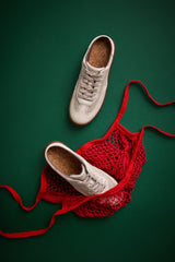 Immaculate Vegan - AGAZI MULE HAZE – beige mule sneakers from apple leather and linen